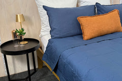 Goose Down Blanket - Midnight Blue